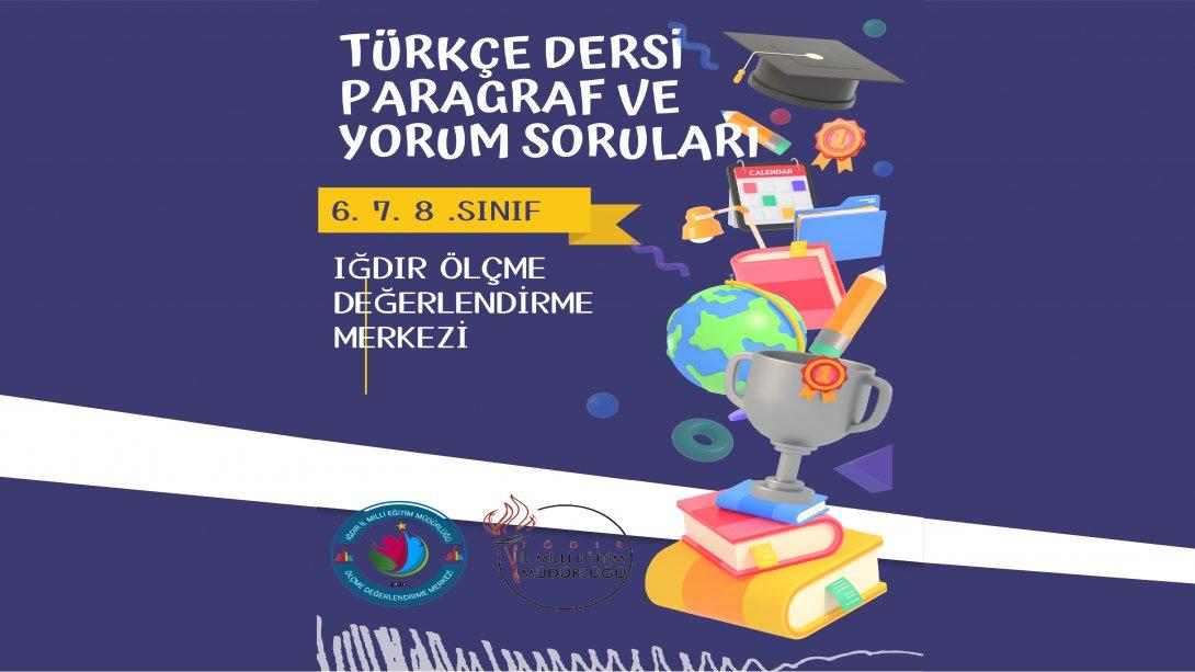 Türkçe  6. 7 .8. Sınıf Paragraf ve Yorum Soruları Fasikülü